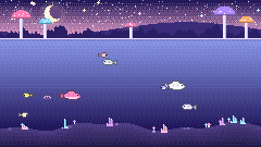 The Dream Pond in Tap Fishing, pixel art